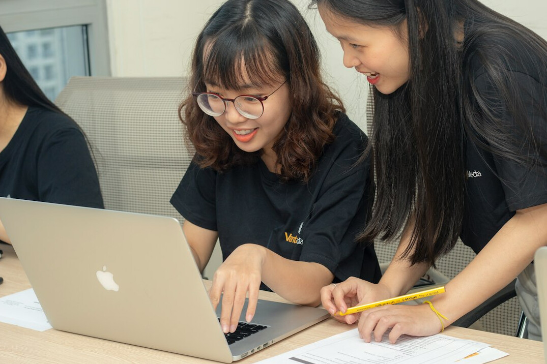 student learning programming