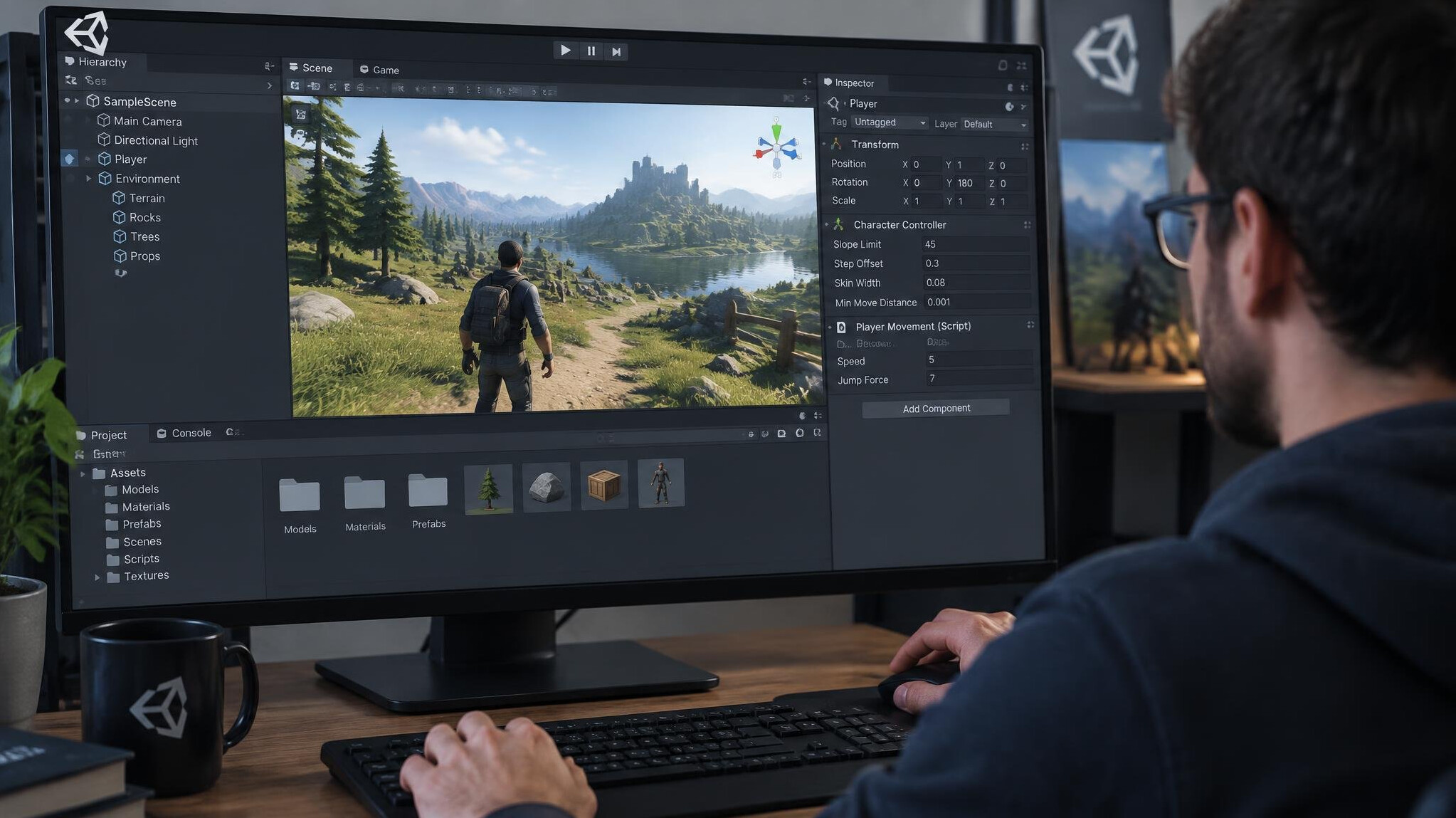 unity game engine interface