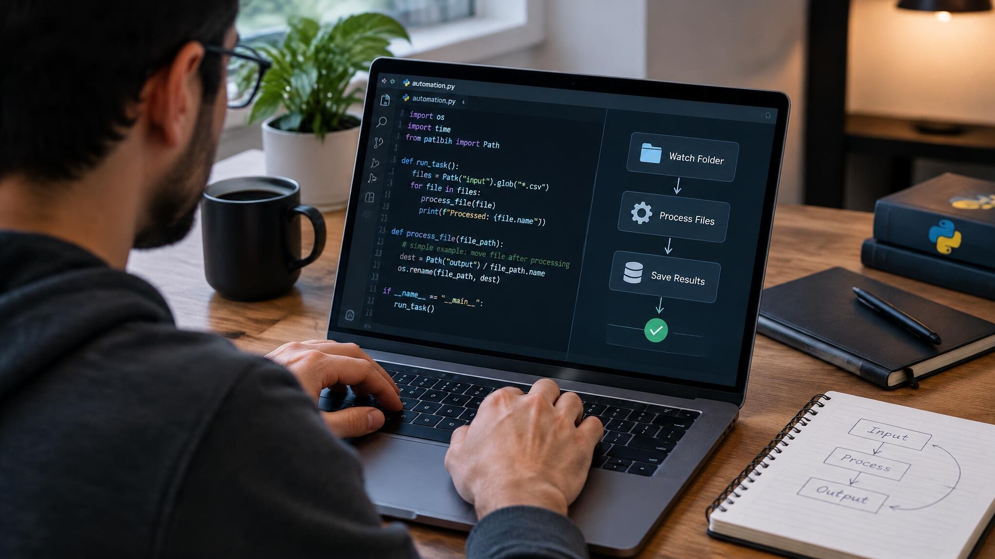 python code on laptop screen