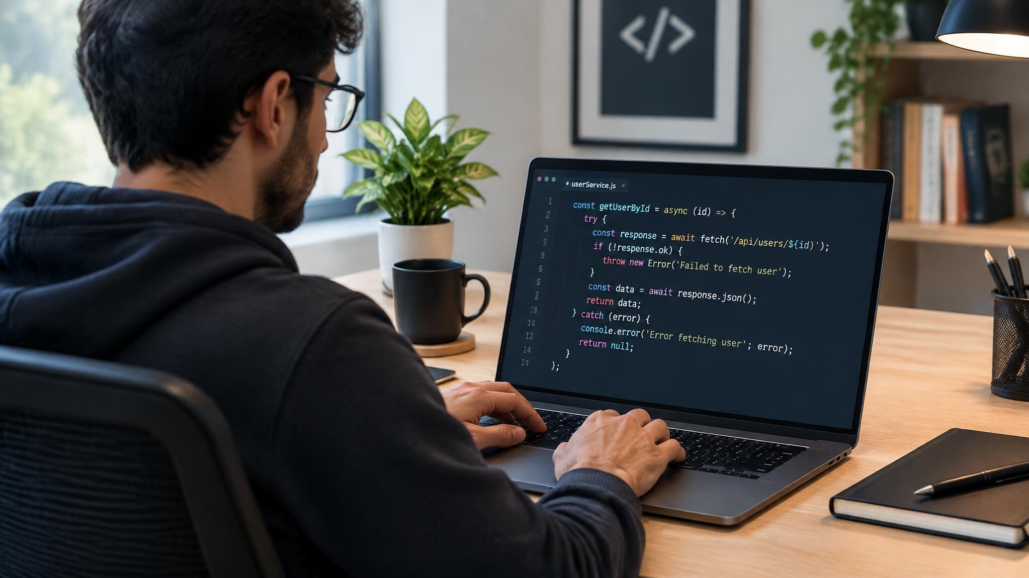 programmer writing clean code